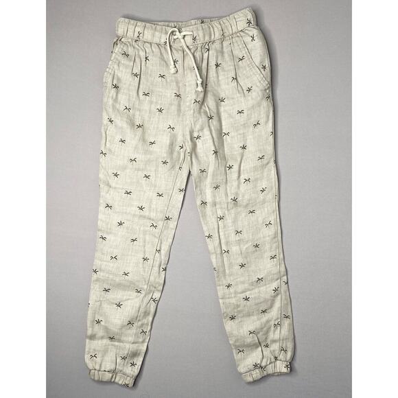 Rylee & Cru NWOT Palm Tree Khaki Linen Blend Pants Boys 8-9 Yrs
